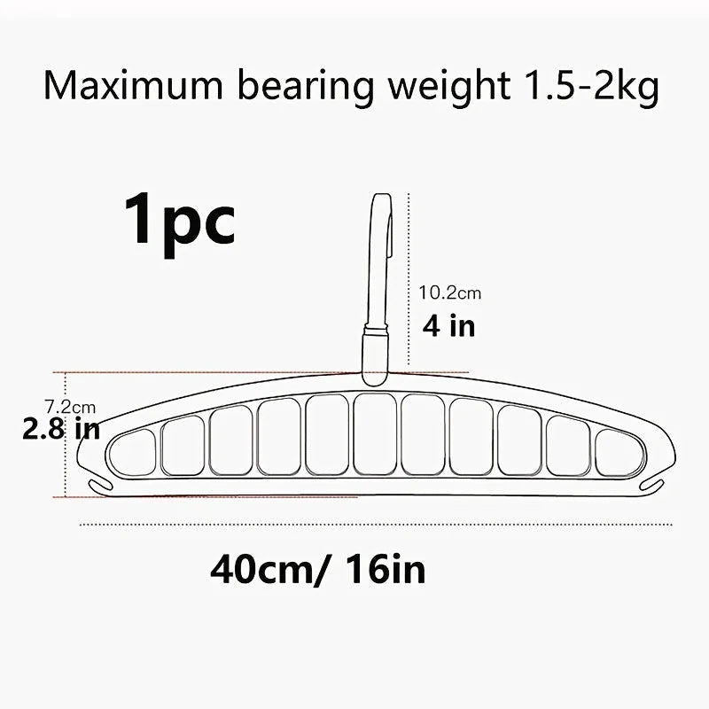 ClosetBuddy Folding Multi-Hole Clothes Hanger Non-slip Storage Rack Space Saving Clothes Rack Organizers For Wardrobe Jeans Trousers Scarf