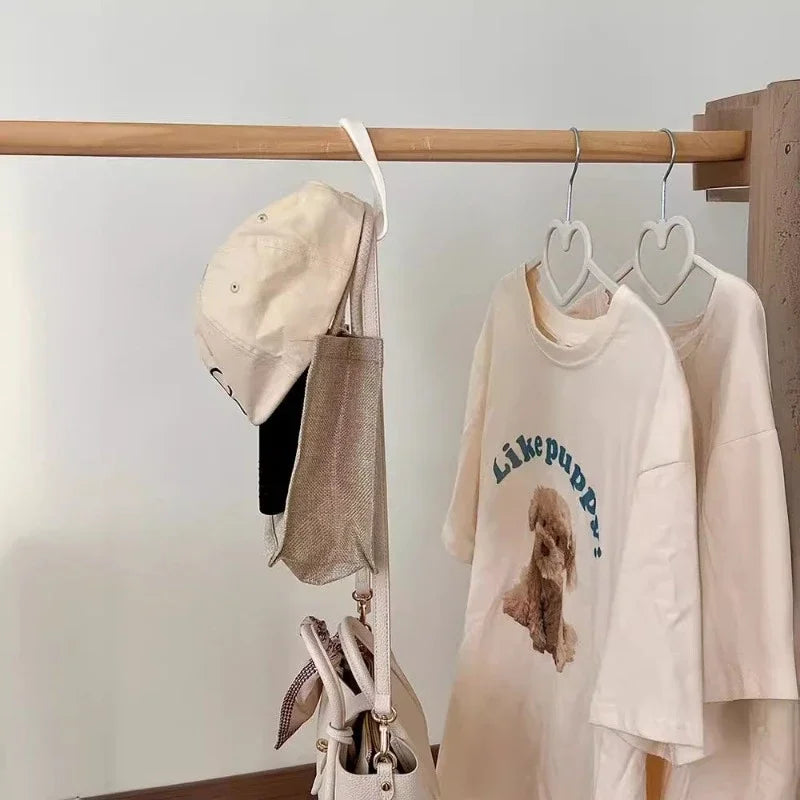 ClosetBuddy 10pcs Widen Multipurpose Hangers Connection Hook Space Saving Hat Silk Scarf Shawls Handbag Hanging Rack Wardrobe Organizer