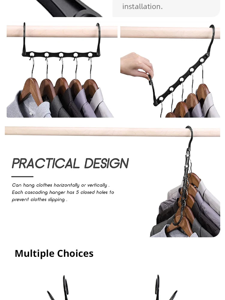 ClosetBuddy 10-Piece Space-Saving Magic Hangers – Heavy-Duty Closet Organizer