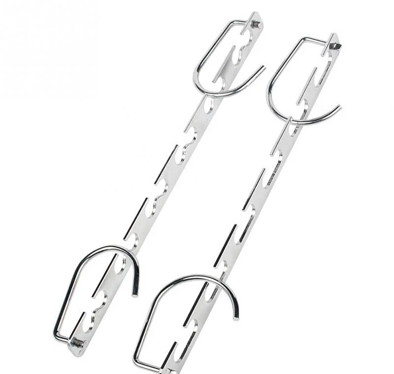 ClosetBuddy 1/3pcs 37cm Multifunctional Space Saving Metal Hangers with Magic Hook 6 Hole Clothing Wardrobe Organize Hanger Holder