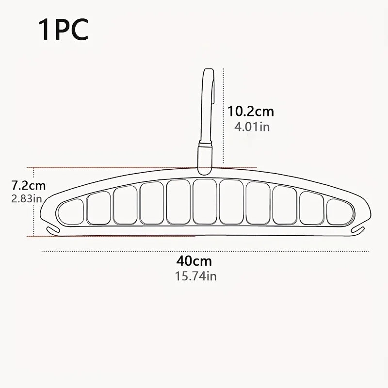 ClosetBuddy Folding Multi-Hole Clothes Hanger Non-slip Storage Rack Space Saving Clothes Rack Organizers For Wardrobe Jeans Trousers Scarf