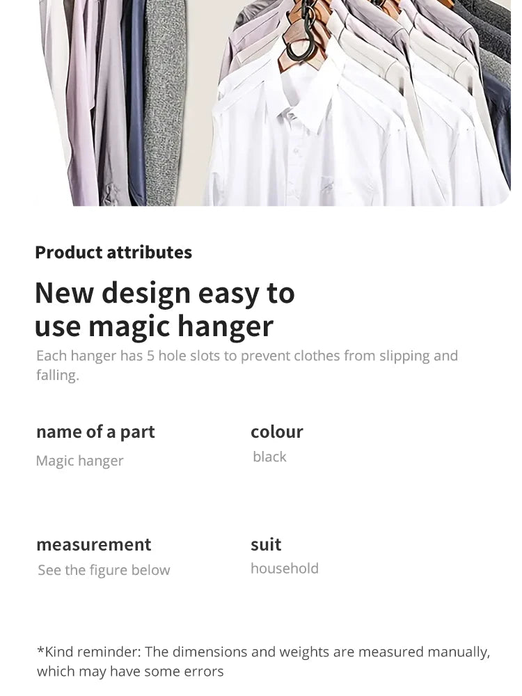 ClosetBuddy 10-Piece Space-Saving Magic Hangers – Heavy-Duty Closet Organizer