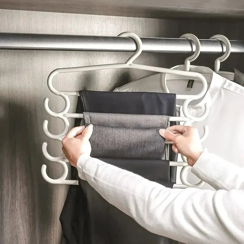 ClosetBuddy Multi-Layer Pants Rack – Space-Saving 5-Layer Trouser Hanger (1/2/3 Pack Options)
