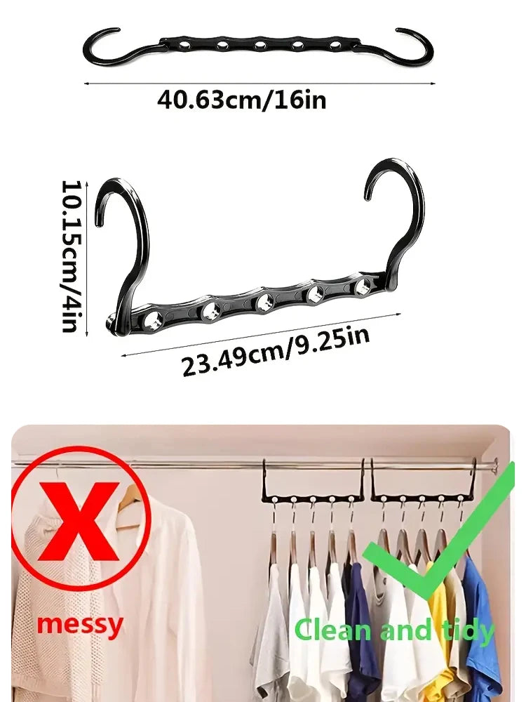 ClosetBuddy 10-Piece Space-Saving Magic Hangers – Heavy-Duty Closet Organizer