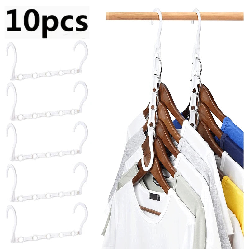 ClosetBuddy 10-Piece Space-Saving Magic Hangers – Heavy-Duty Closet Organizer