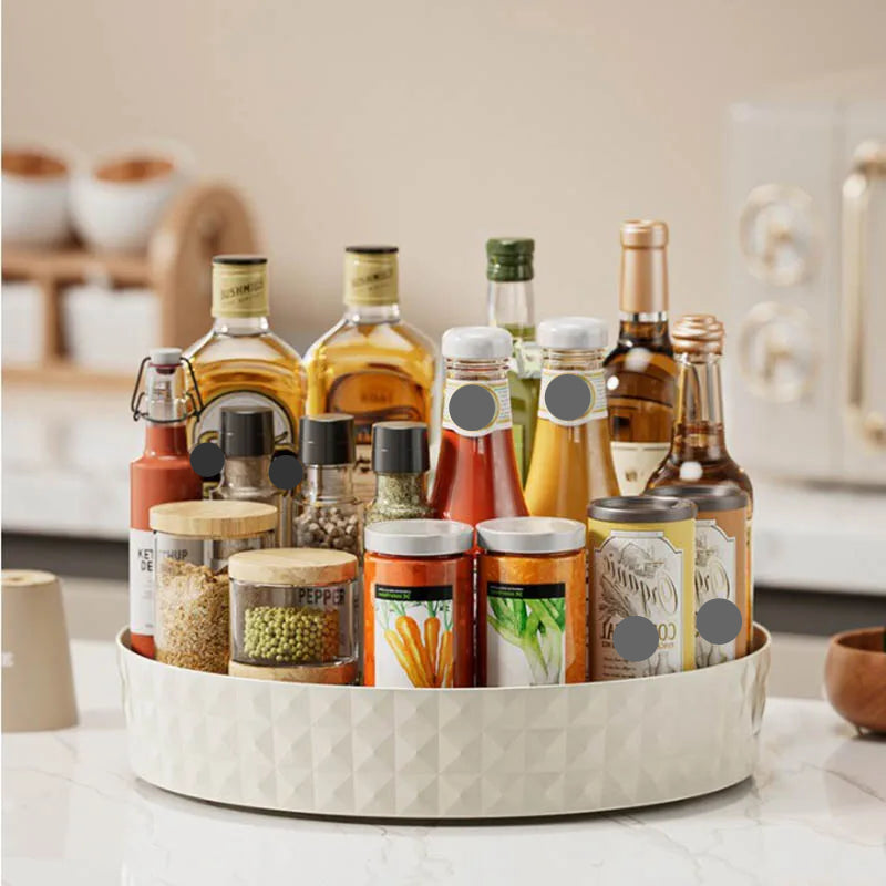 ClosetBuddy Rotating Spice Rack Organizer For Kitchen Cosmetics Storage Convenient and Space-Saving Solution for Apartments & College Dorms