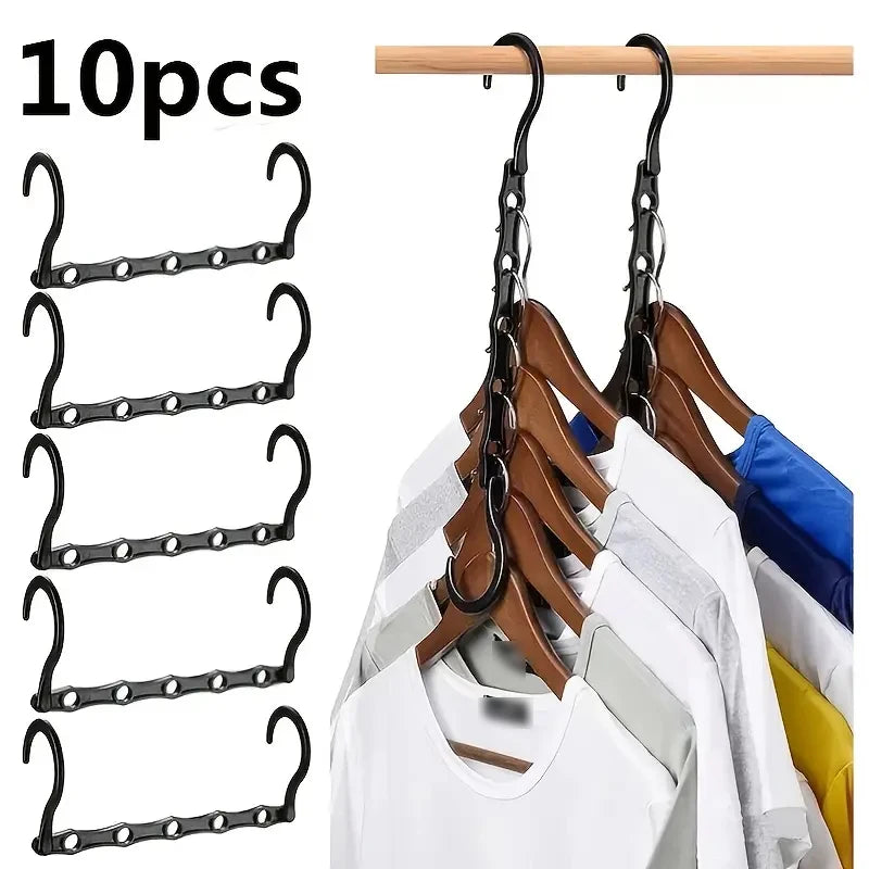 ClosetBuddy 10-Piece Space-Saving Magic Hangers – Heavy-Duty Closet Organizer