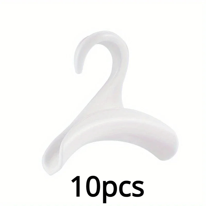 ClosetBuddy 10pcs Widen Multipurpose Hangers Connection Hook Space Saving Hat Silk Scarf Shawls Handbag Hanging Rack Wardrobe Organizer