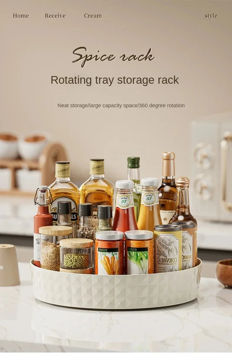 ClosetBuddy Rotating Spice Rack Organizer For Kitchen Cosmetics Storage Convenient and Space-Saving Solution for Apartments & College Dorms