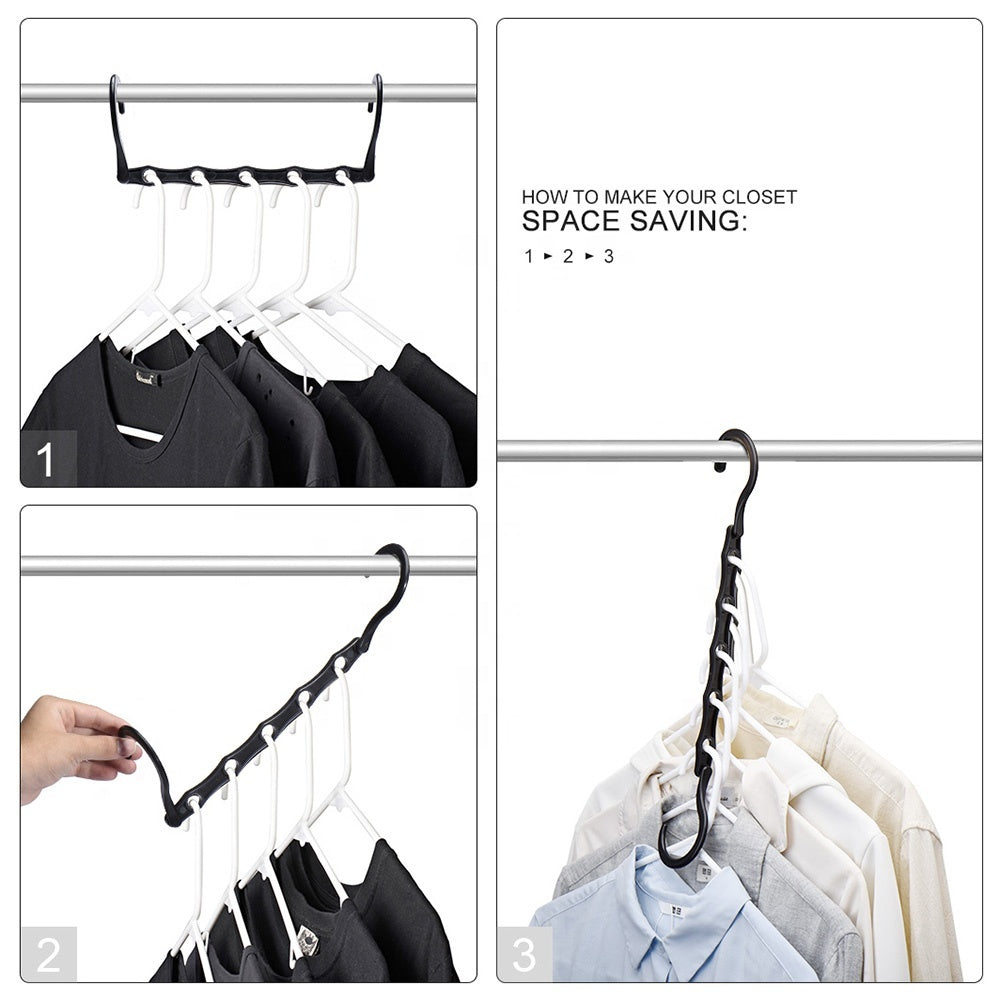 ClosetBuddy 10-Piece Space-Saving Magic Hangers – Heavy-Duty Closet Organizer