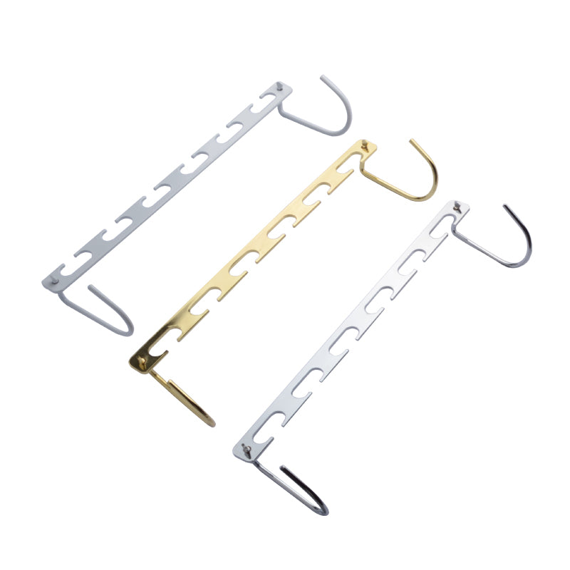 ClosetBuddy 1/3pcs 37cm Multifunctional Space Saving Metal Hangers with Magic Hook 6 Hole Clothing Wardrobe Organize Hanger Holder