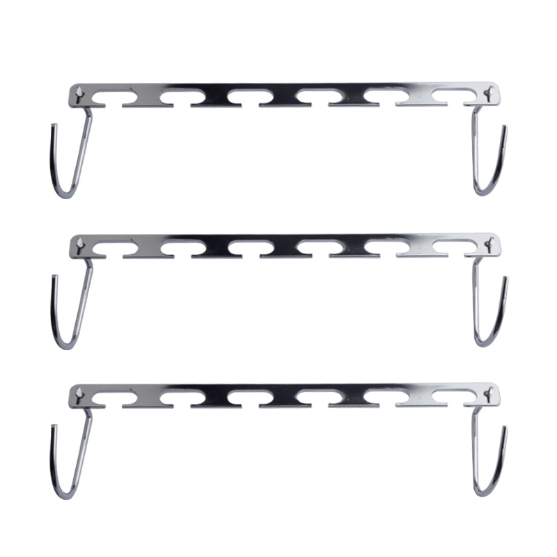 ClosetBuddy 1/3pcs 37cm Multifunctional Space Saving Metal Hangers with Magic Hook 6 Hole Clothing Wardrobe Organize Hanger Holder