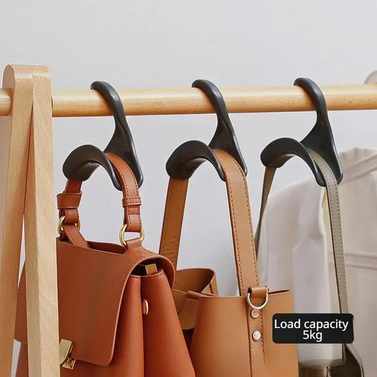 ClosetBuddy 10pcs Widen Multipurpose Hangers Connection Hook Space Saving Hat Silk Scarf Shawls Handbag Hanging Rack Wardrobe Organizer