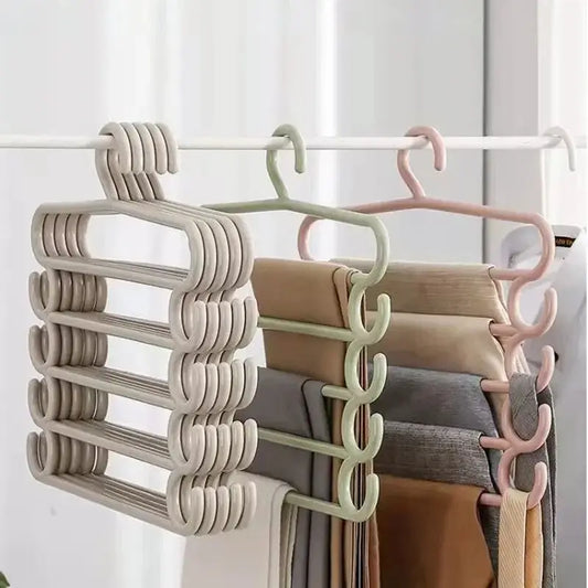 ClosetBuddy Multi-Layer Pants Rack – Space-Saving 5-Layer Trouser Hanger (1/2/3 Pack Options)