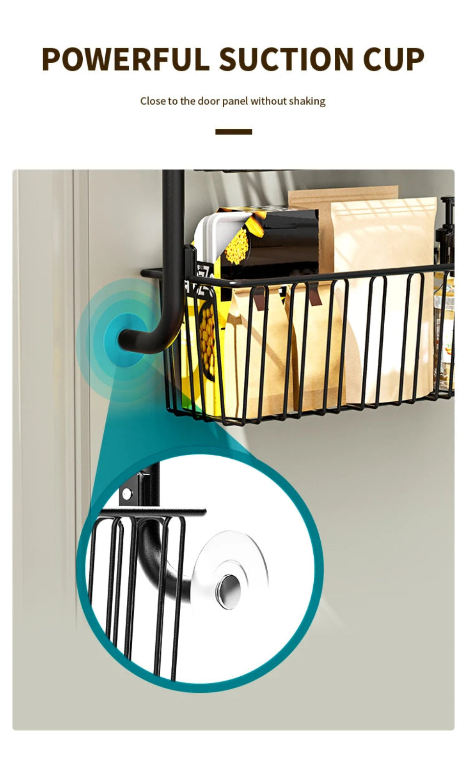 ClosetBuddy 6/8-Tier Over-Door Pantry Organizer – Carbon Steel Rack (Black)