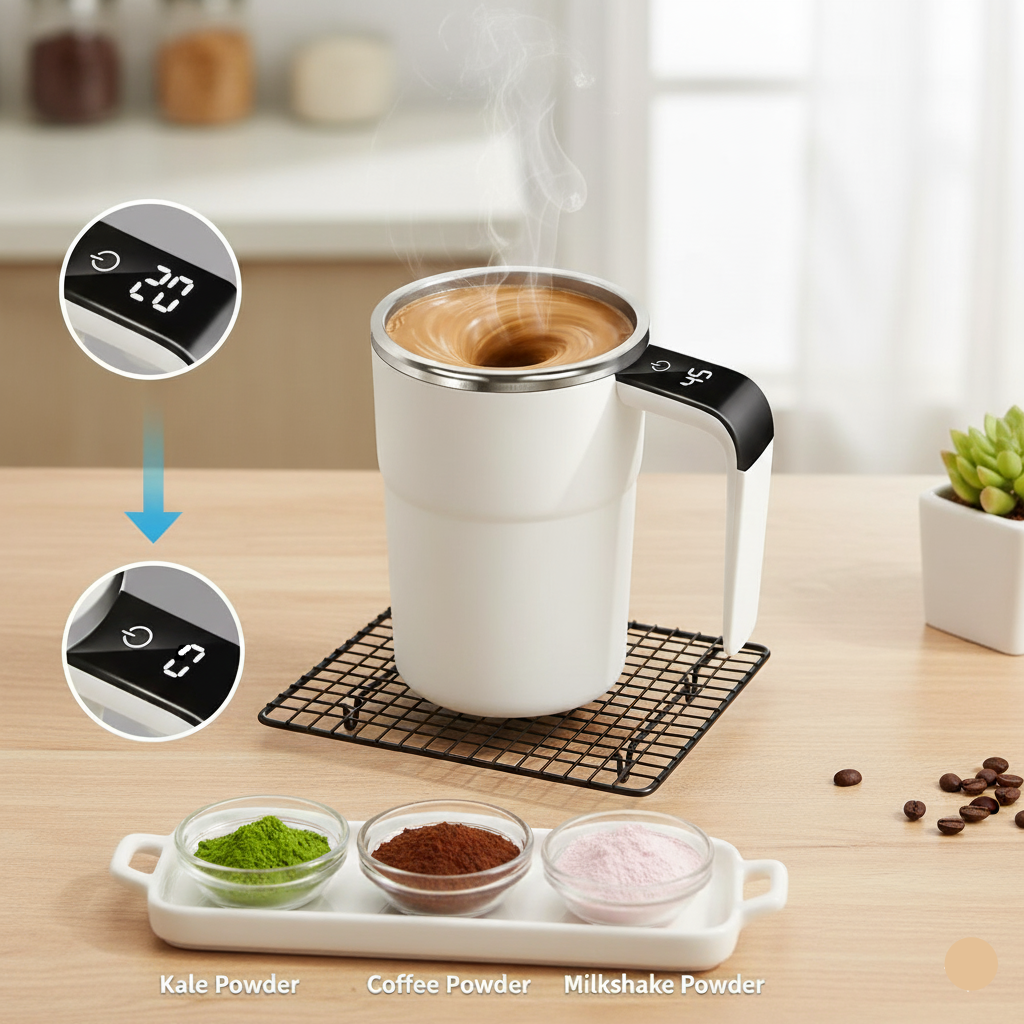 🛍️ KINDIQ Smart Self-Stirring Mug — The All-in-One Cup That Blends Perfectly Every Time